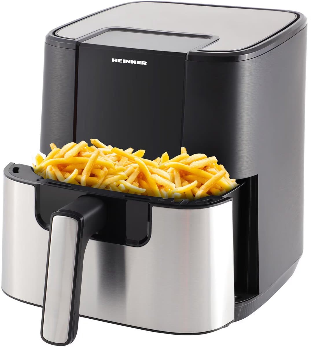 Heinner HealthyEra Heteluchtfriteuse – 1500W – 5,5L Capaciteit – Digitaal Display – Touchbediening – 8 Programma’s – Timer 60 min – Temperatuur 80–200°C – Zwart/Zilver — afbeelding 1