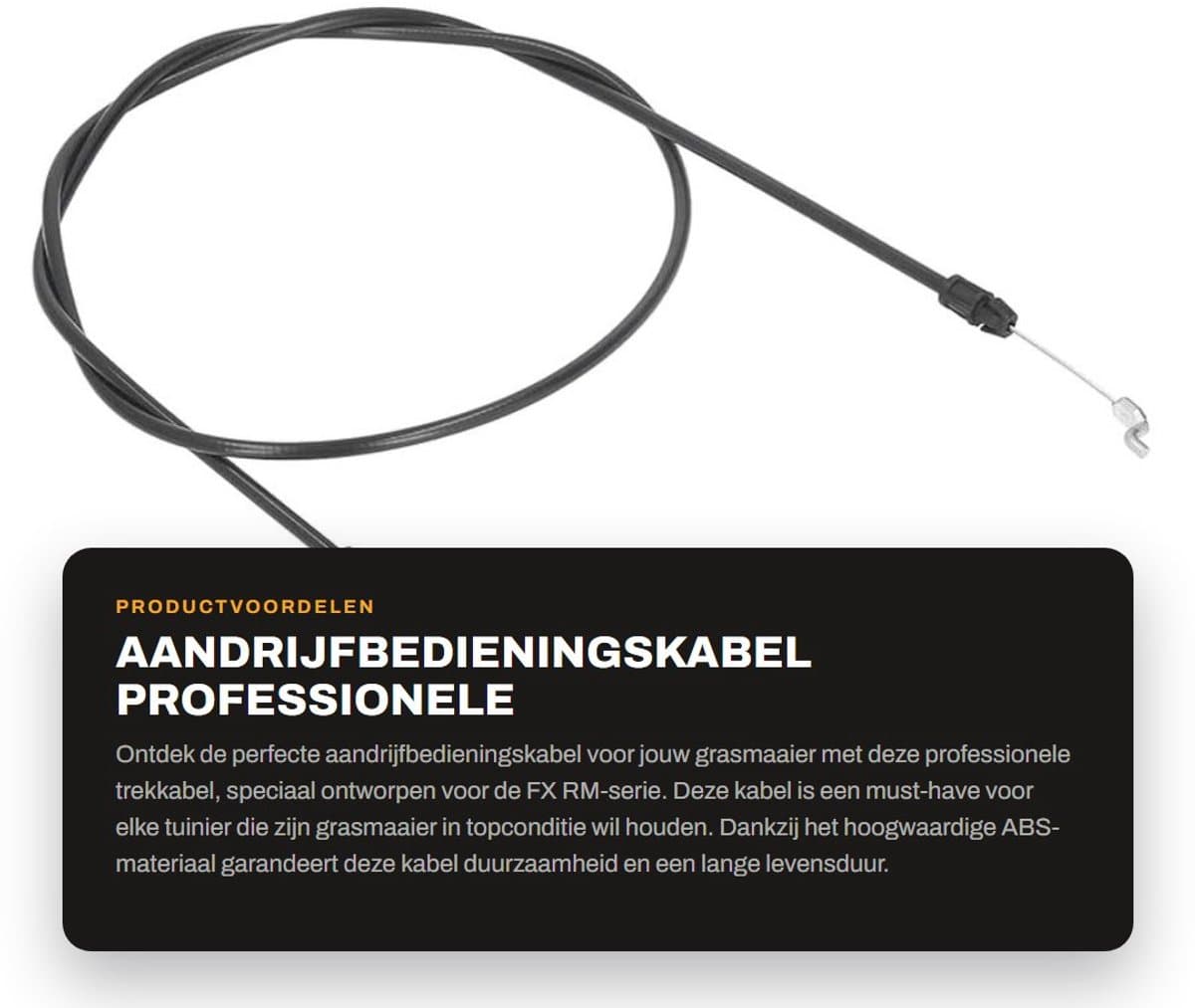 Dailygoods- Aandrijfbedieningskabel Professionele Productie - Trekkabel - Grasmaaier - Duurzaam ABS-materiaal - Hoge Nauwkeurigheid - Stabiele Prestaties — afbeelding 1