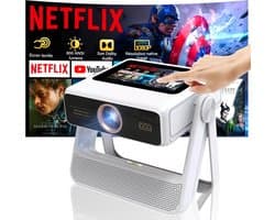 Beamer 4K Smart Mini Projector - WiFi 6 & Bluetooth - Full HD 1080P - Auto Focus & Keystone Correctie - Draagbaar