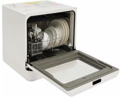 Tafelvaatwasser - Mini vaatwasser - Efficiënt afwassen - Met waterreservoir - 6 Liter tank - Wit
