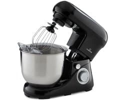 SnelShoppen - Keukenmachine Mixer 1300W - 6 Vermogensstanden - Pulsefunctie - Planetair Mengsysteem - RVS Kom 5L - 3-Delig Accessoires - Kneed- en Men