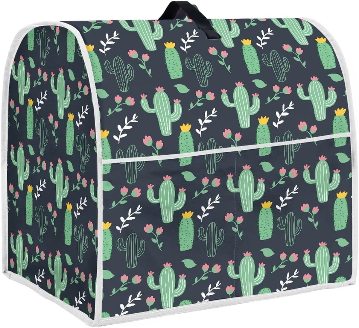 Mixerhoes Keukenapparaat - Apparaathoes Stofhoes - Keuken Organiseren - Met Opbergvakken - 38 cm Hoog - Cactus Print — afbeelding 1