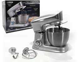 Kneedmachine 1300W - Keukenmixer - Bakken Maken - Roestvrij Staal - 230 Volt - Grijs