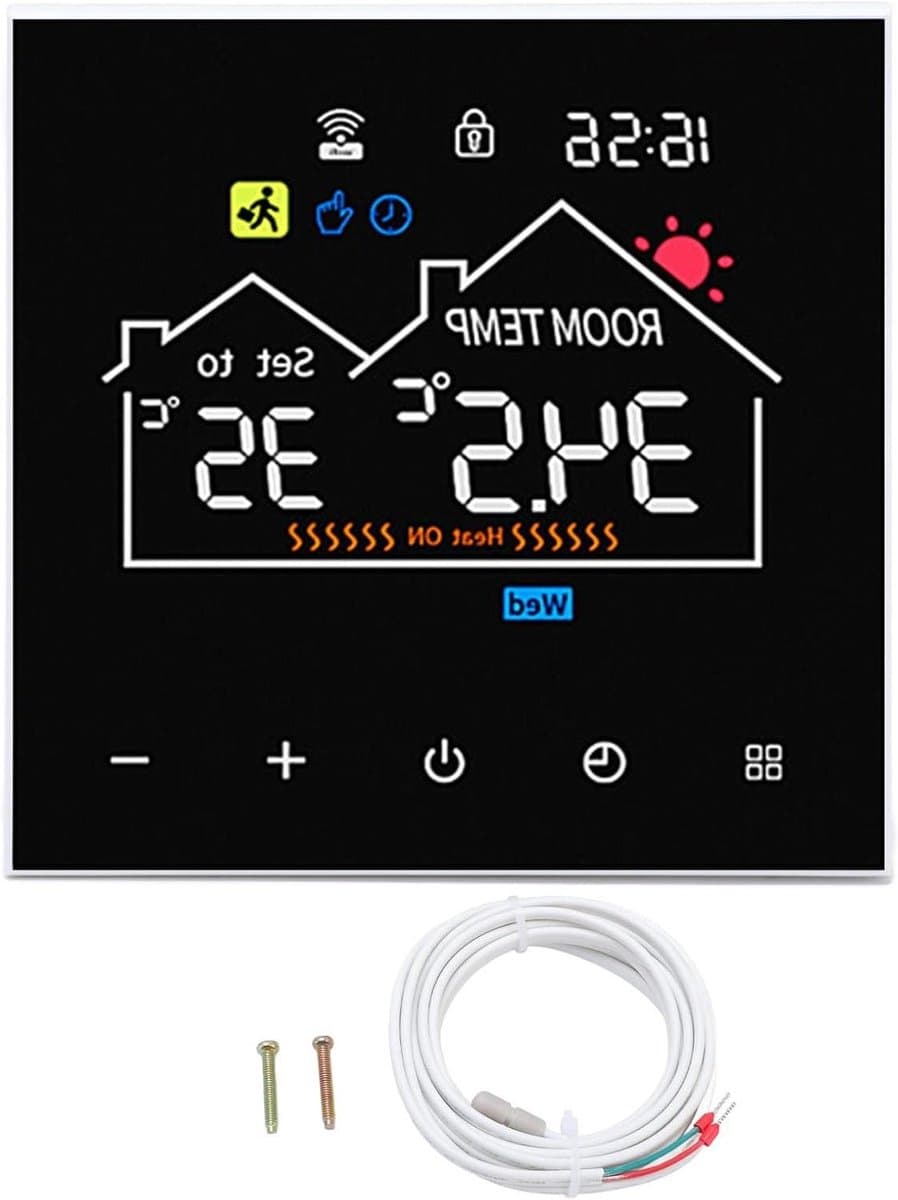 Slimme Thermostaat - Verwarming Controller - Temperatuur Regelen - App Bediening - 16A - Wit — afbeelding 1