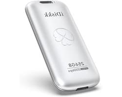 Externe SSD - Draagbare Opslag - Snelle Data Transfer - USB 3.2 Gen 2x2 - 256 GB - Zilverkleurig