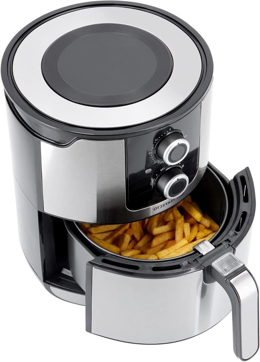 Heteluchtfriteuse - Airfryer - Gezond Frituren - Roestvrij Staal - 4 Liter - Zilver — afbeelding 1