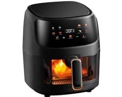 Airfryer - XXL – Heteluchtfriteuse – 2400W/2800W – 8L - RVS & Touchscreen – Multifunctionele Elektrische Friteuse - Olievrij Frituren - Zwart