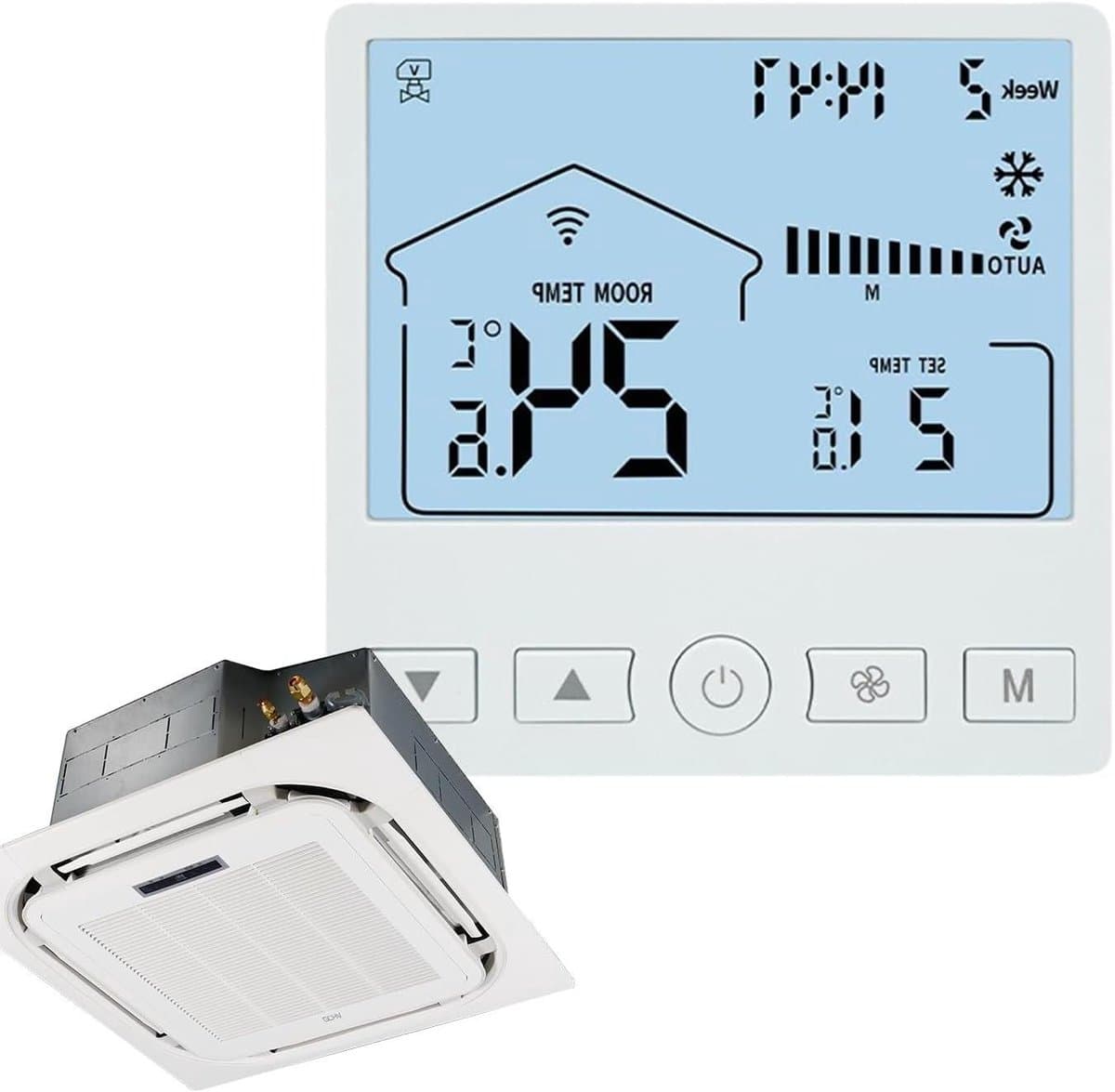 Slimme Thermostaat - Energiezuinig Paneel - Comfort Verhogend - Moderne Stijl - 8.6x8.6 cm - Wit — afbeelding 1