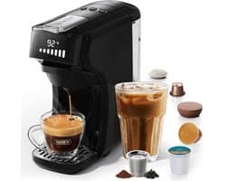 HiBREW H1B - 6 in 1 - Koffiemachine - Koffiezetapparaat - Multifunctioneel voor warm en koud - Kapsulekoffiezetapparaat - Voor Nespresso, Dolce Gusto, ESE & gemalen koffie