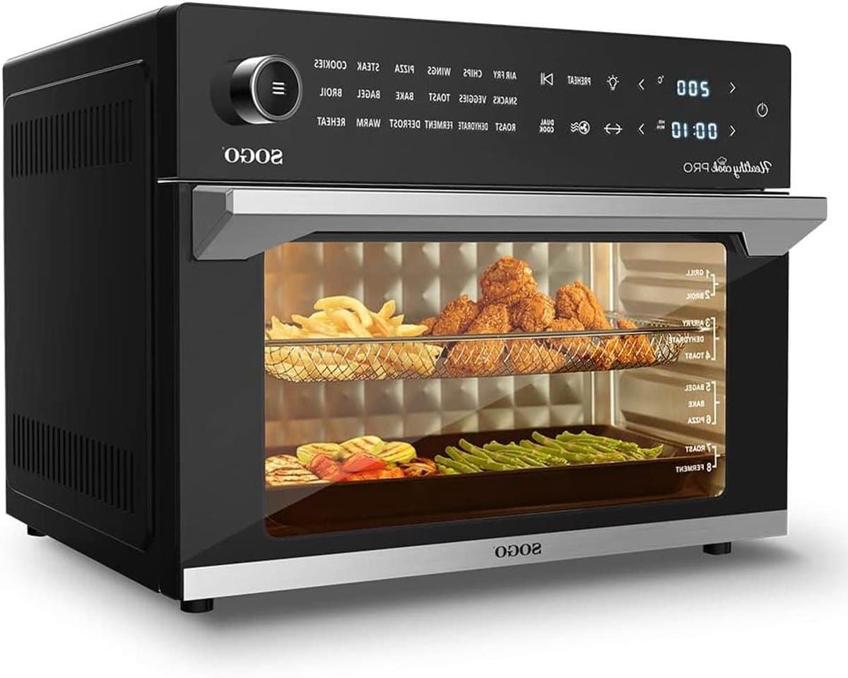 Elektrische Oven Airfryer - Multifunctionele Oven - Gezond Koken - 18 Voorgeprogrammeerde Menu's - 30 Liter - Zwart — afbeelding 1