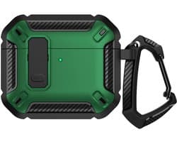 Mobigear Hoesje geschikt voor Apple AirPods 4 Hardcase Hoesje | Mobigear Armor Clip - Groen