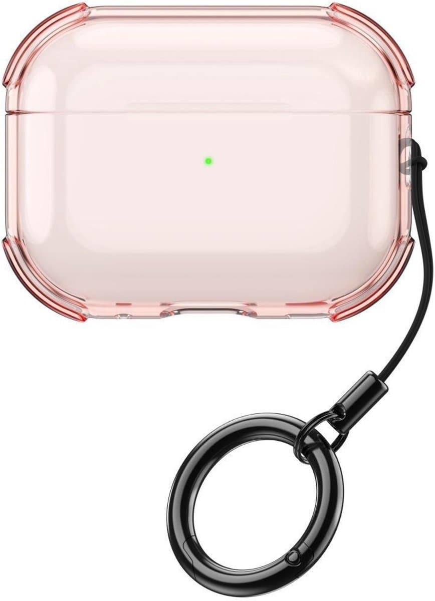 Mobigear Hoesje geschikt voor Apple AirPods Pro 3 Hoesje Flexibel TPU | Mobigear Crystal Clip - Roze — afbeelding 1