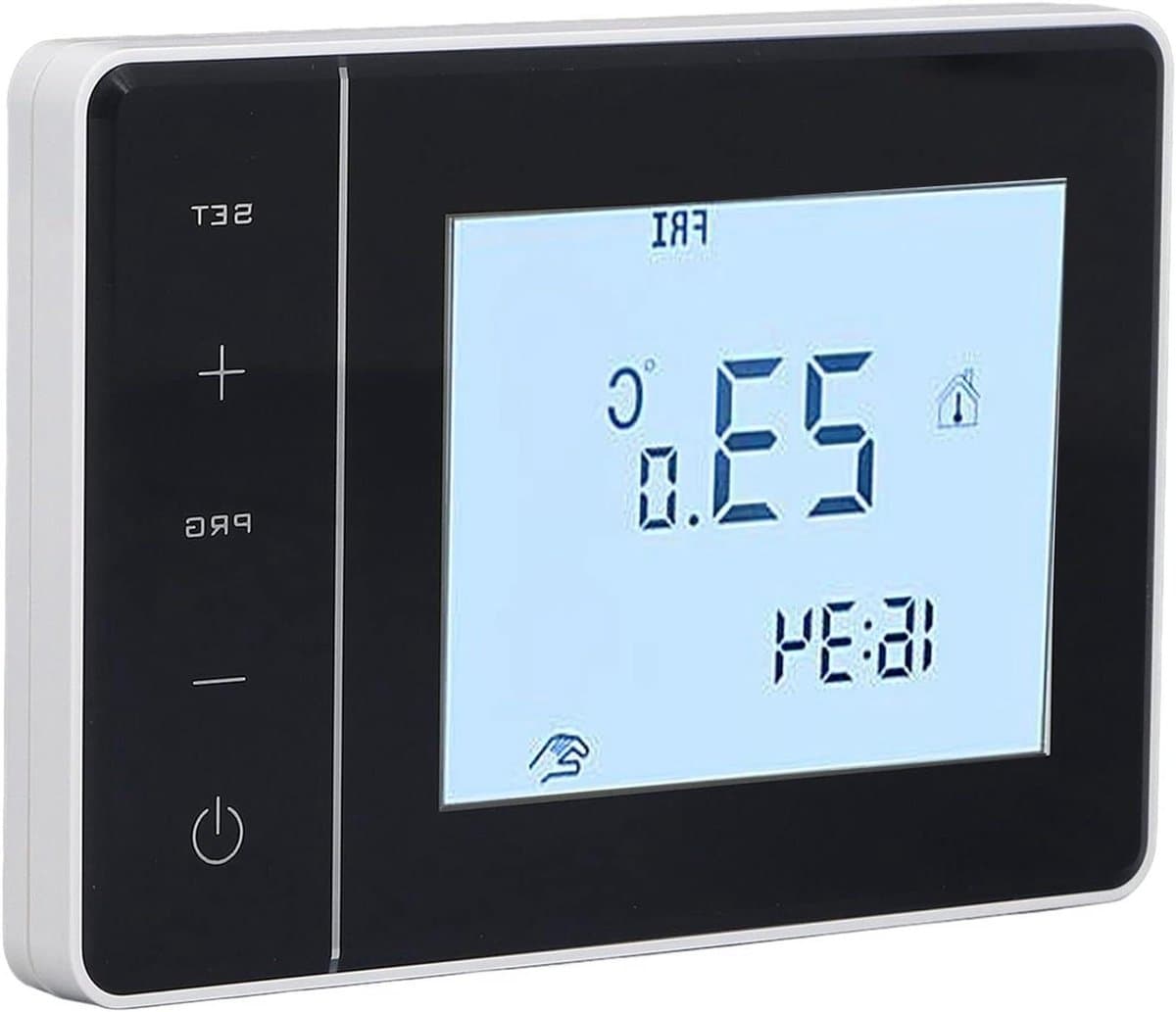 Intelligente Thermostaat - Digitale Regelaar - Comfort Verhoging - Wekelijkse Programmering - AC100-230V - Zwart — afbeelding 1