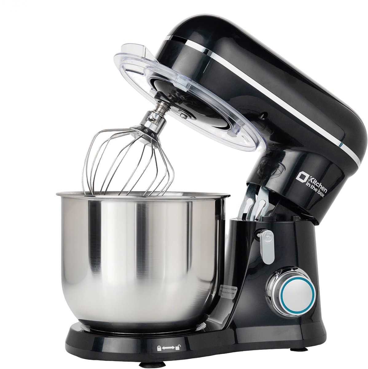 SnelShoppen - Kitchen in the box Keukenmachine 3,5L - Kleine Kneedmachine met 10 Snelheden, Lichte Roermachine, Kneedhaken en Garde, Zwart - Perfect v — afbeelding 1