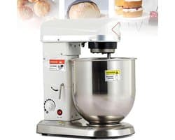 Deegmixer Staande Mixer - Keukenmachine Kneedmachine - Bakken en Koken - Krachtige 500W Motor - 10 Liter Kom - Zilver