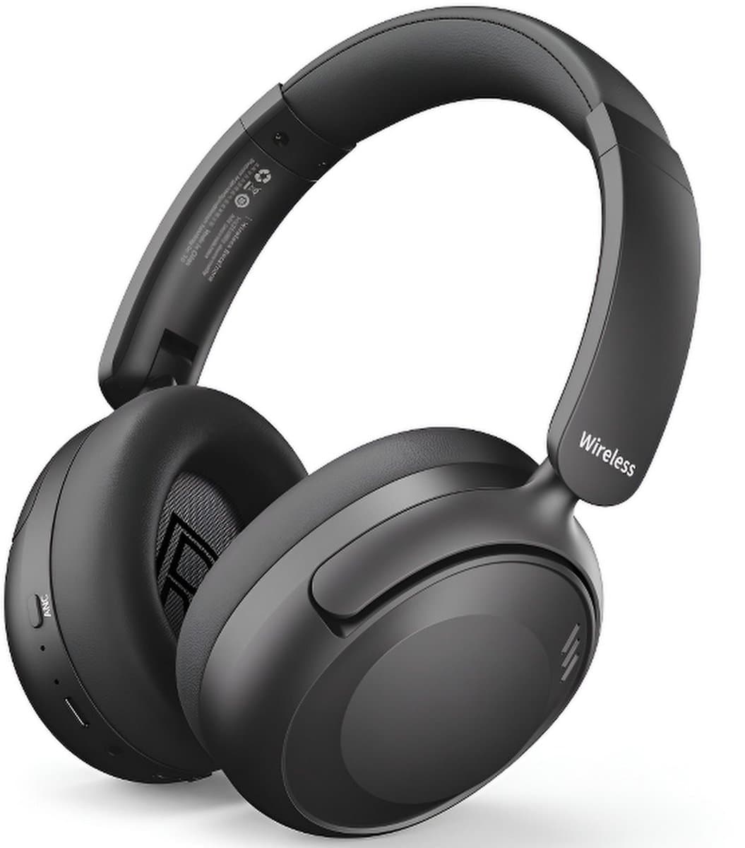 Fitbeats E30 Pro Draadloze Over-Ear Koptelefoon - Met Active Noise Cancelling (ANC) - 135 Uur Batterijduur & 360° Ruimtelijk Geluid - Luxe Comfort & App-Bediening - Zwart — afbeelding 1