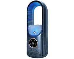 Mini-desktopluchtkoeler - Draagbare mini-airconditioner - Ventilator met 6 snelheden - Koel- en bevochtigingsventilator voor op kantoor - Compact en draagbaar - Stille werking - Geen slang of afvoerbuis nodig - Blauw