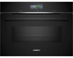 Siemens CM776G1B1 - iQ700 - 60cm x 45cm - Compacte inbouw bakoven met magnetron - Eenvoudig te reinigen met pyrolytische zelfreiniging activeClean - Air Fry-functie: voor perfect en gezonde gefrituurde gerechten