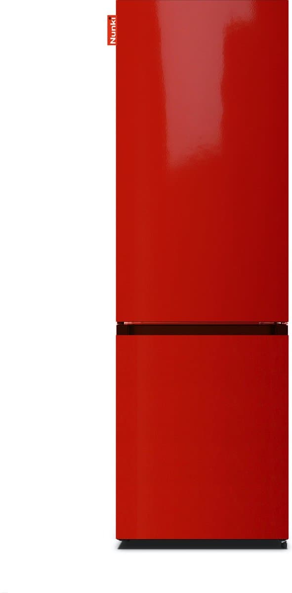 NUNKI LARGECOMBINF-ARED Combi Bottom Koelkast, D, 182+71l, Hot Rod Red Gloss All Sides — afbeelding 1