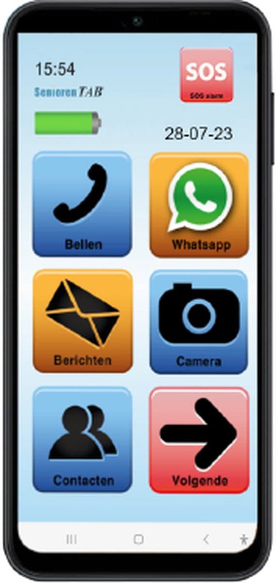 SeniorenTAB S616 - Senioren smartphone op basis van Samsung - 128GB - 6.7 inch scherm - Simlock vrij — afbeelding 1