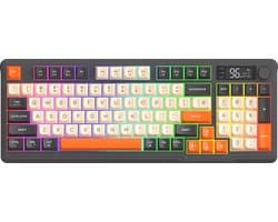 M96 Draadloos RGB Gaming Toetsenbord - Scherm - Multifunctionele Draaiknop - BT5.0/2.4G - PBT Ball Keycaps - Shimmer