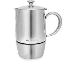 Espressomaker VeoHome 300ml RVS - Percolator inductie - Moka pot 5 kops - Robuuste, Compatibel met Alle Kookplaten