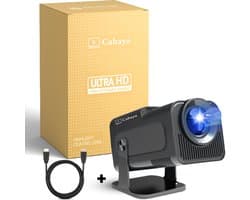 Cahaya 2026 ULTRA model - WiFi 6 mini beamer- Ultieme draagbare beamer - 390 ANSI - 4K - 1080p - Android - Apple - Bt 5.0