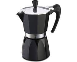 G.A.T. Italia Fashion Zwart Moka Percolator 9 kops - 450ml - Made in Italy