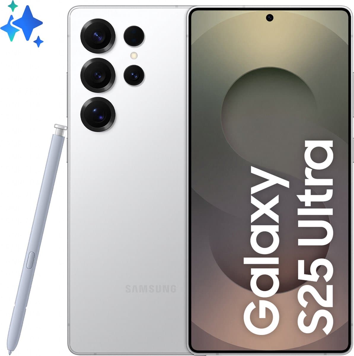 Samsung Galaxy S25 Ultra 17,5 cm (6.9") Dual SIM Android 15 5G USB Type-C 12 GB 256 GB 5000 mAh Zilver, Wit — afbeelding 1
