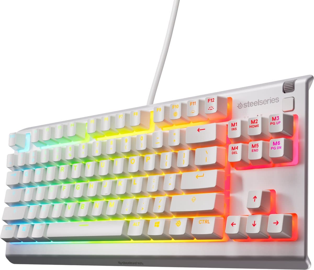 SteelSeries Apex 3 TKL - Wit - RGB Gaming Toetsenbord - US Qwerty - IP32 Waterbestendig — afbeelding 1