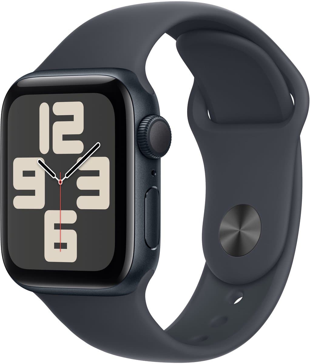 Apple Watch SE 2024 40mm Midnight Aluminium Case with Midnight Sport Band - S/M — afbeelding 1