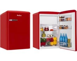 Amica AR1112R - Retro Tafelmodel Koelkast - Rood - Stil met 37dB!