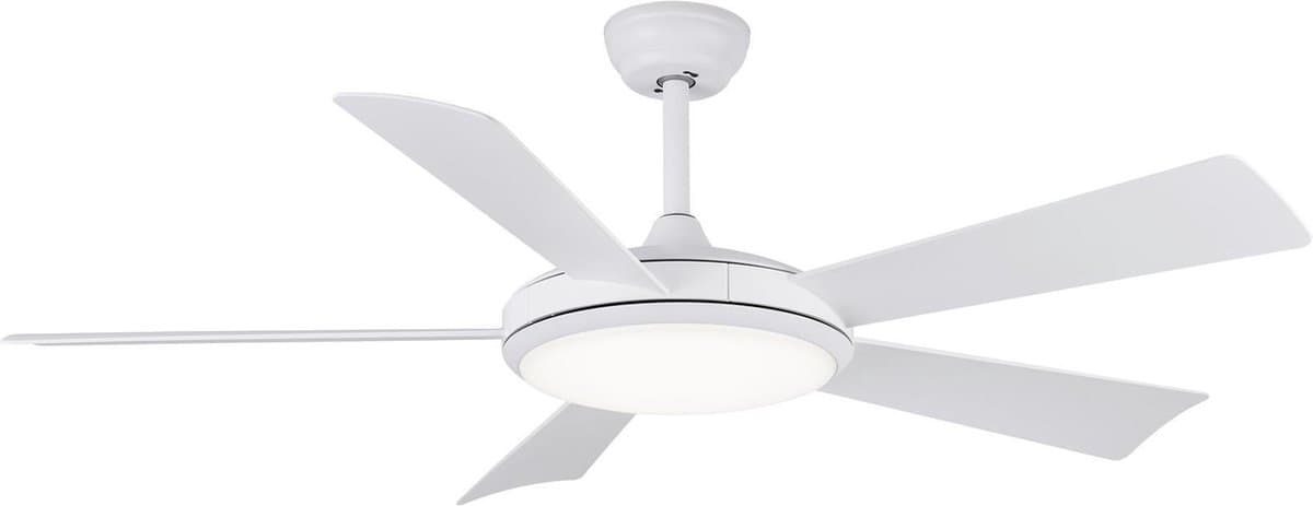 Evolar Plafondventilator met Verlichting - 132 cm - Stille Plafondlamp met Ventilator - Dimbaar Warm Wit Licht (LED) - EVO-CF52MW18 — afbeelding 1
