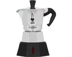Bialetti Moka Elektrika 2 Kops – Elektrische Percolator – 230V – Aluminium – Italiaanse Espresso Maker