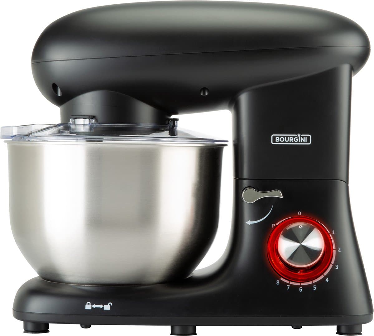 Bourgini Kitchen Chef Plus Keukenmachine - 5.5L Mengkom - 1400W - Zwart - Keukenmixer - Keukenrobot — afbeelding 1
