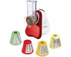 Moulinex Fresh Express DJ756G Snij- en Raspapparaat - 5-in-1 - 150W - Rood