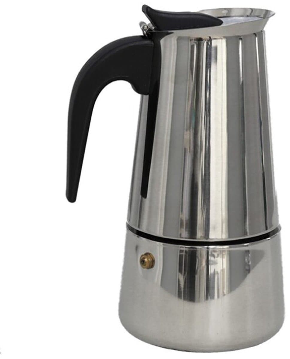 Gerimport Percolator espressomaker - 2 kopjes - RVS - 14x11 cm — afbeelding 1