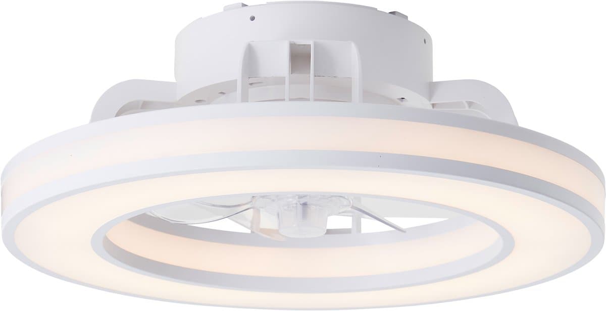 Brilliant Mondello - Plafondventilator - Met verlichting - Ø 41,5 cm - LED 26W - Wit en RGB kleuren - Dimbaar - Wit - Zeer stil — afbeelding 1