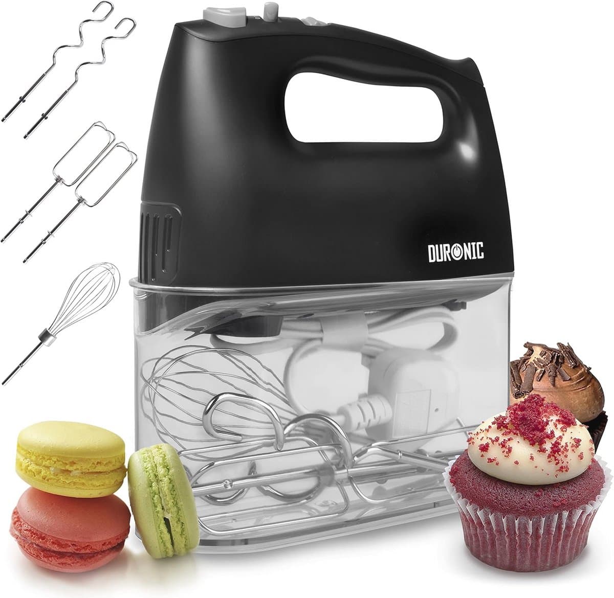 Handmixer 400 W met 5 Snelheden en Accessoires | Perfect voor Bakken en Koken | Inclusief Opbergcontainer — afbeelding 1