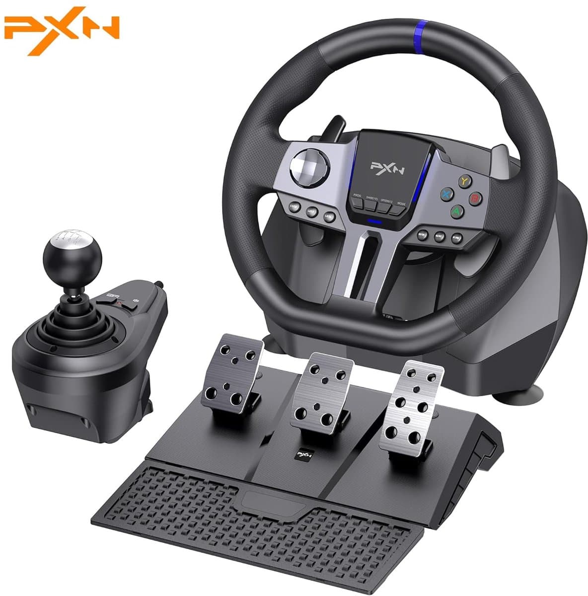 PXN V9 Gen 2 Gaming Racesturen - Met Pedalen en Shifter Gaming stuurwiel - 270/900°- Race Stuur- Geschikt voor PS4 - Xbox One - PC - Xbox Series X|S - PS3 - Met App — afbeelding 1