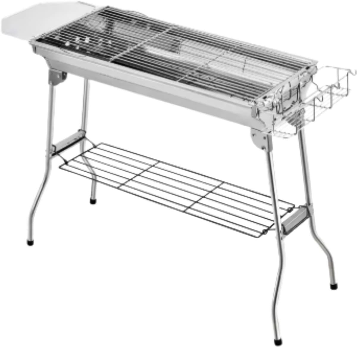 Houtskool barbecue - Langewerpige BBQ - Thuis of camping - Outdoor — afbeelding 1