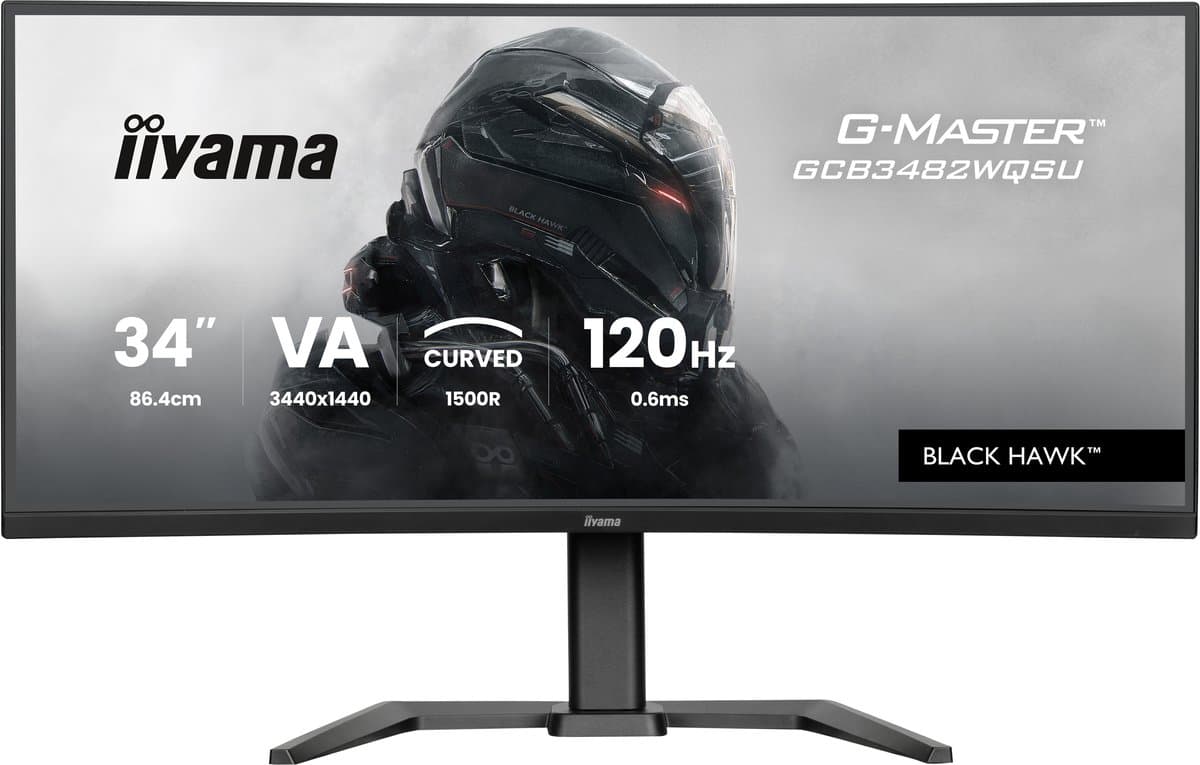 iiyama G-Master Black Hawk GCB3482WQSU-B1 34'' Curved gaming monitor — afbeelding 1
