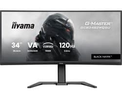 iiyama G-Master GCB3482WQSU-B1 Black Hawk - 34 inch - WQHD - VA - 120 Hz - Verstelbaar - Curved