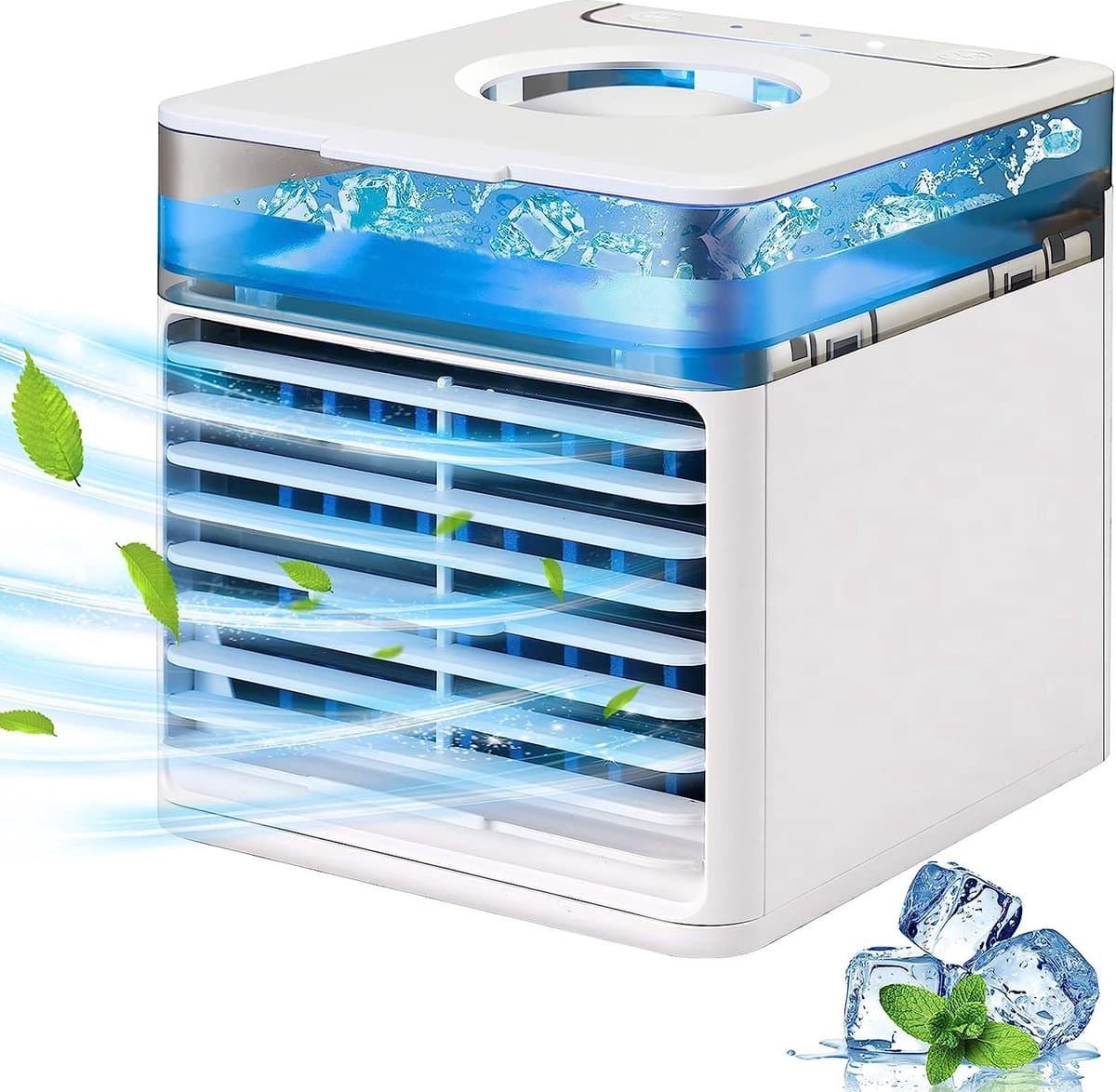 Luchtkoeler Klein - Draagbare Luchtkoeler - Luchtbevochtiger - Airco Koeler - Bureau Ventilator — afbeelding 1