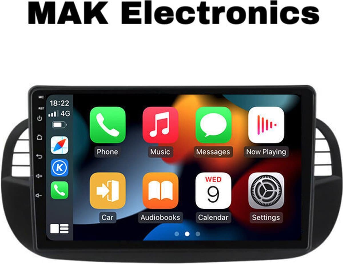 Navigatie Systeem | Apple CarPlay | Geschikt voor Fiat 500 — afbeelding 1
