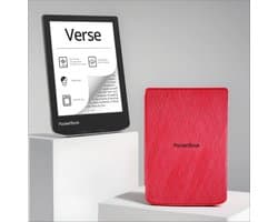 PocketBook Verse e-reader Mist Grey – 6 inch – 8 GB + Rood hoesje – voordeelbundel