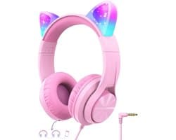 ApexArte® Koptelefoon Kinderen met Draad - Gaming Headset - Roze