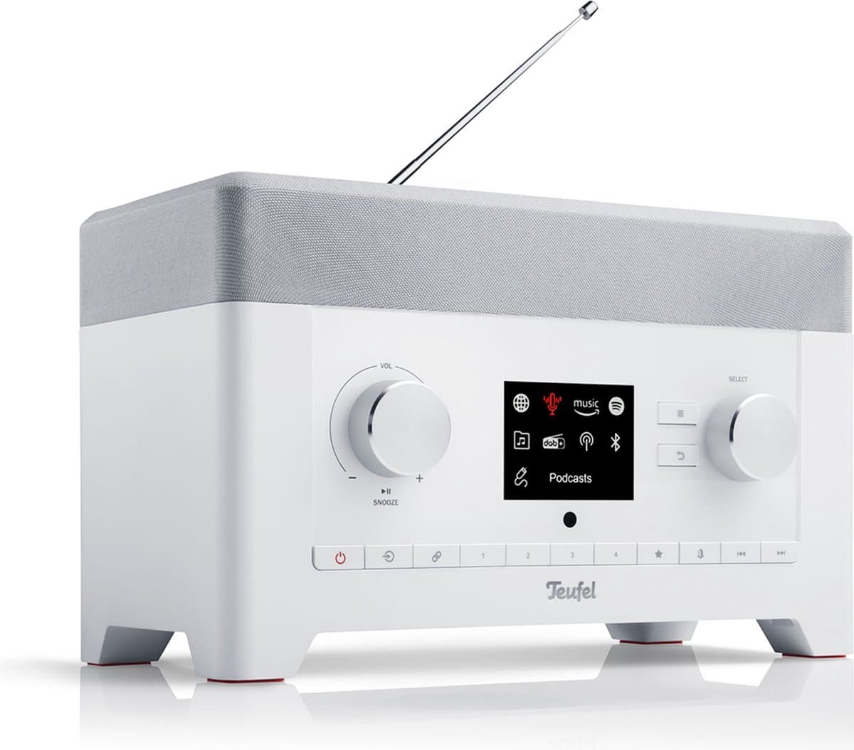 Teufel RADIO 3SIXTY - Internetradio met DAB+, FM, bluetooth, Spotify Connect, 360-gradengeluid, voorkeuzezenders - wit — afbeelding 1