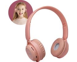 Relave Koptelefoon Kinderen Bluetooth - Kinder Koptelefoon / Hoofdtelefoon Draadloos Over Ear - Roze