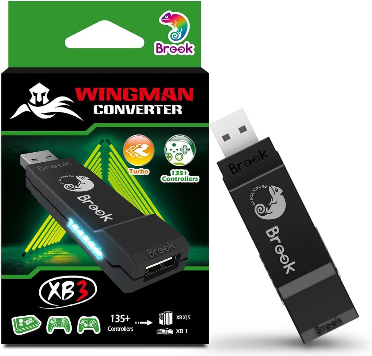 Brook Wingman XB3 Super Converter. Gebruik XBOX,PS3,PS4,PS5,Switch Controllers op de XBOX X|S|1 of PC — afbeelding 1